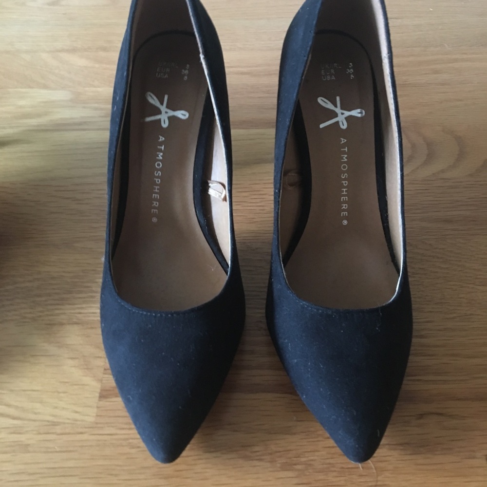 Black "Suede" heels